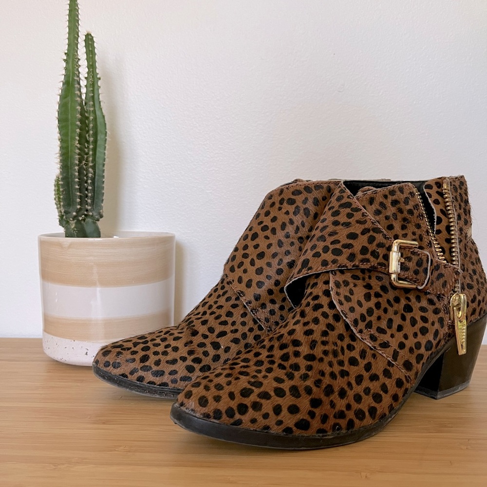 Dolce Vita Leopard Ankle Boots